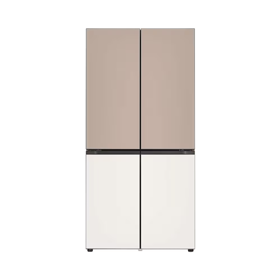 LG 상냉장 냉장고 Fit&Max 613L 클레이브라운 베이지 (글라스) (스탠다드 케어)