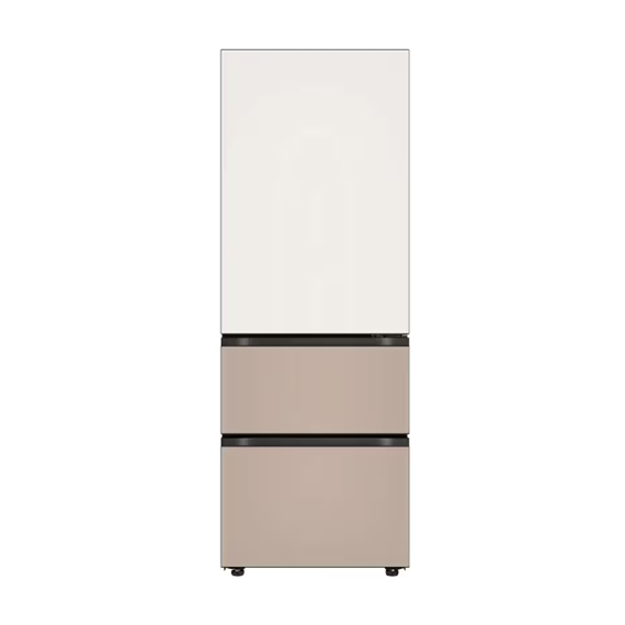 LG 디오스 오브제컬렉션 김치냉장고 AI 김치톡톡 스탠드 Fit & Max 324L 베이지 브라운(글라스) (스탠다드 케어)
