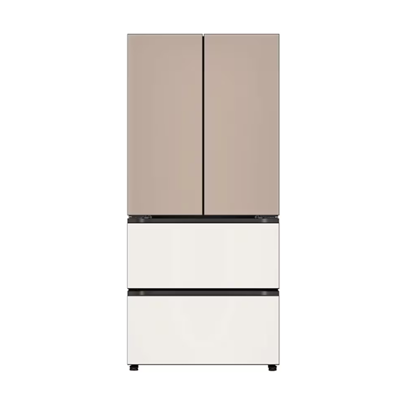 LG 디오스 오브제컬렉션 김치냉장고 AI 김치톡톡 스탠드 Fit & Max 480L 브라운 베이지 (글라스) (스탠다드 케어)